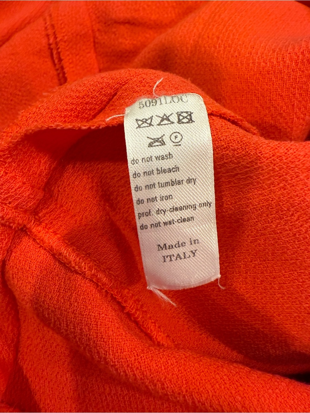 Carolina Herrera Dress Size 14 Red Wool V Neck Short Sleeve Italy - Picture 5 of 9